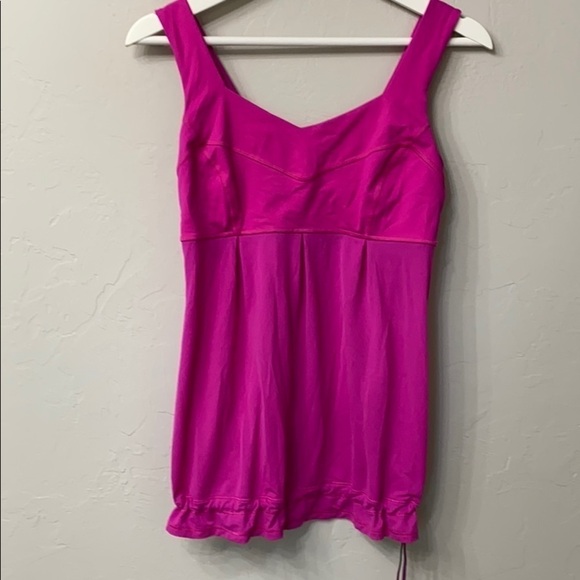 Lululemon bright pink work out top size 6 - Picture 1 of 12